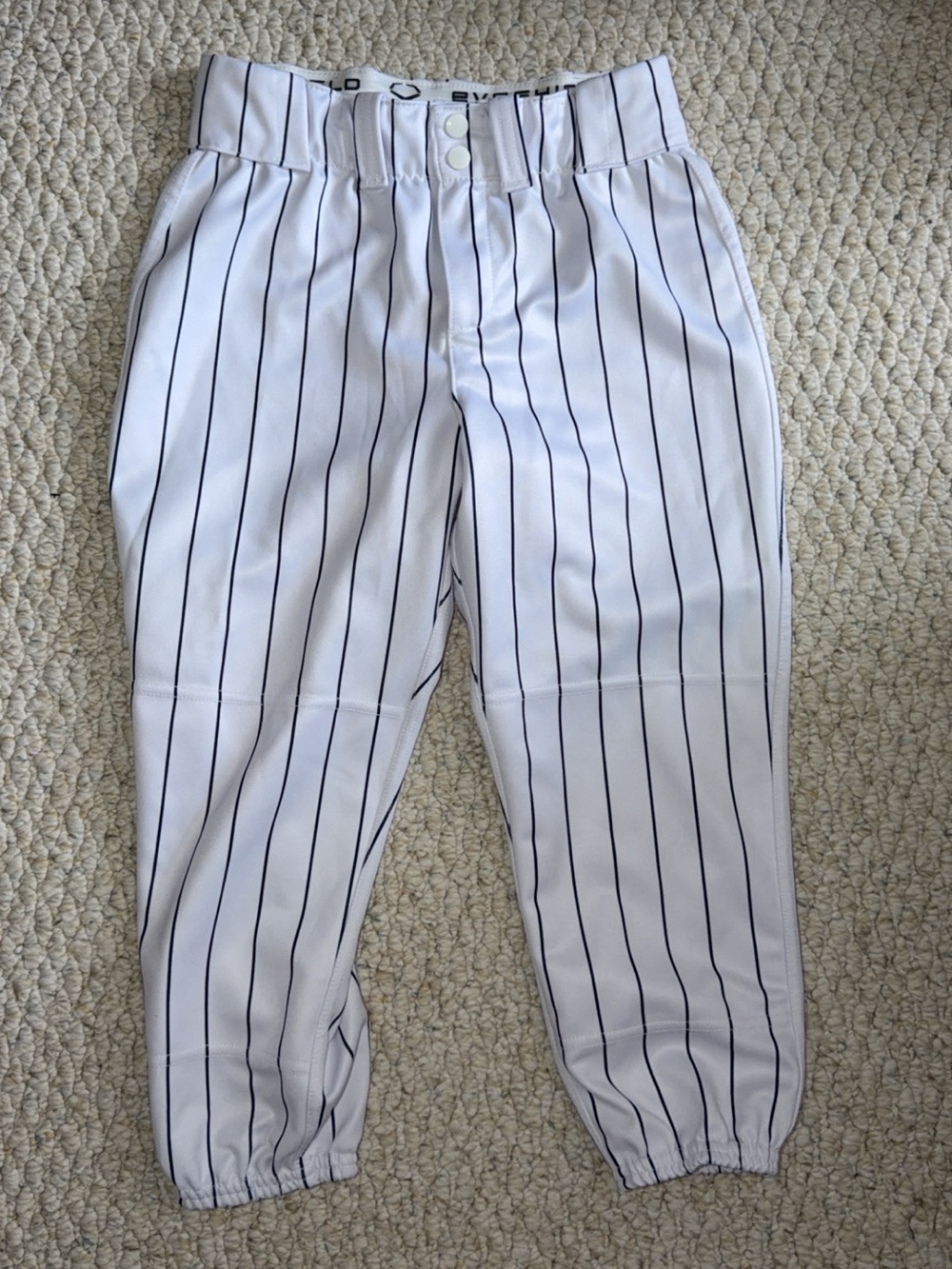 White Pinstripe Women’s Softball Pants
